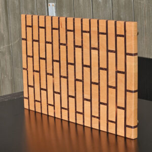 end grain cutting board: beech & walnut charcuterie serving board