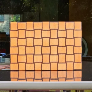 handmade maple & walnut 3d butterfly cutting board: end grain charcuterie board