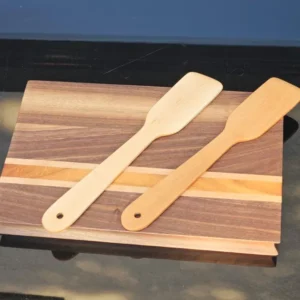 handmade maple & walnut 3d butterfly cutting board: end grain charcuterie board