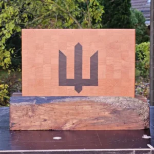 handmade maple & walnut 3d butterfly cutting board: end grain charcuterie board