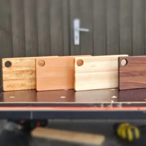 handmade maple & walnut 3d butterfly cutting board: end grain charcuterie board