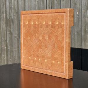 handmade cherry cutting board: end grain charcuterie board
