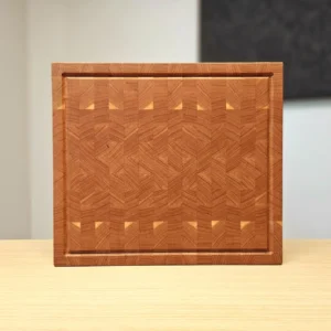 handmade cherry cutting board: end grain charcuterie board