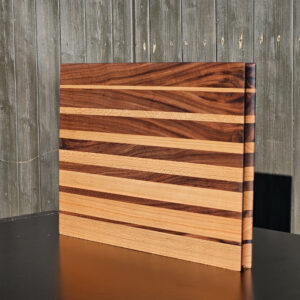 walnut cherry edge grain cutting board with professional anti slip aluminum feet