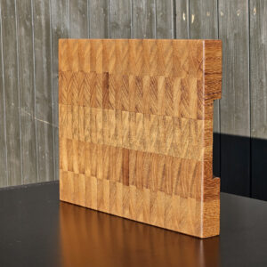 handmade iroko end grain cutting board large thick butcher block kitchen gift