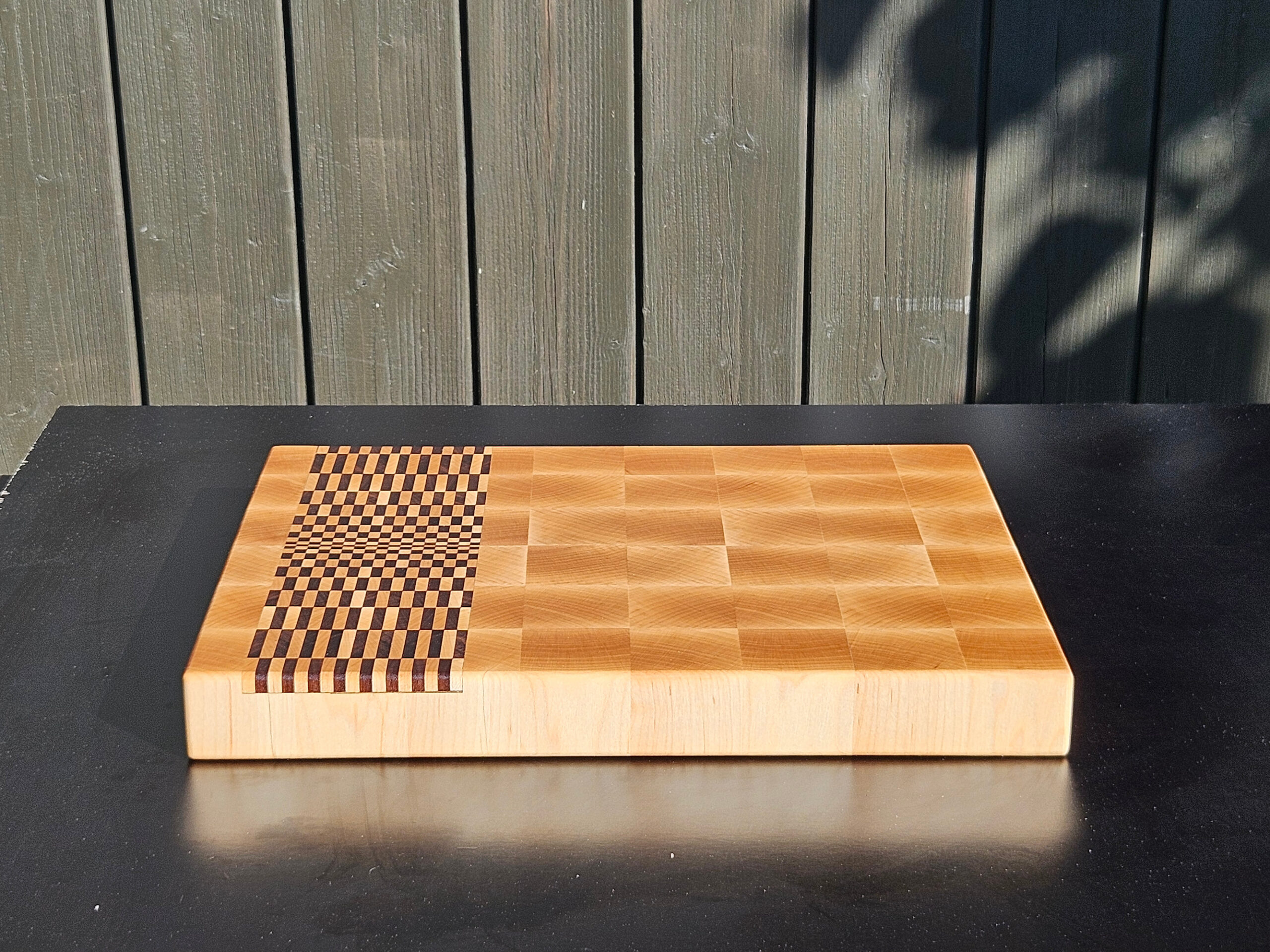 maple end grain cutting board with 3d butterfly walnut inlay | keeduchwoodworking maple end grain cutting board with 3d butterfly walnut inlay | keeduchwoodworking