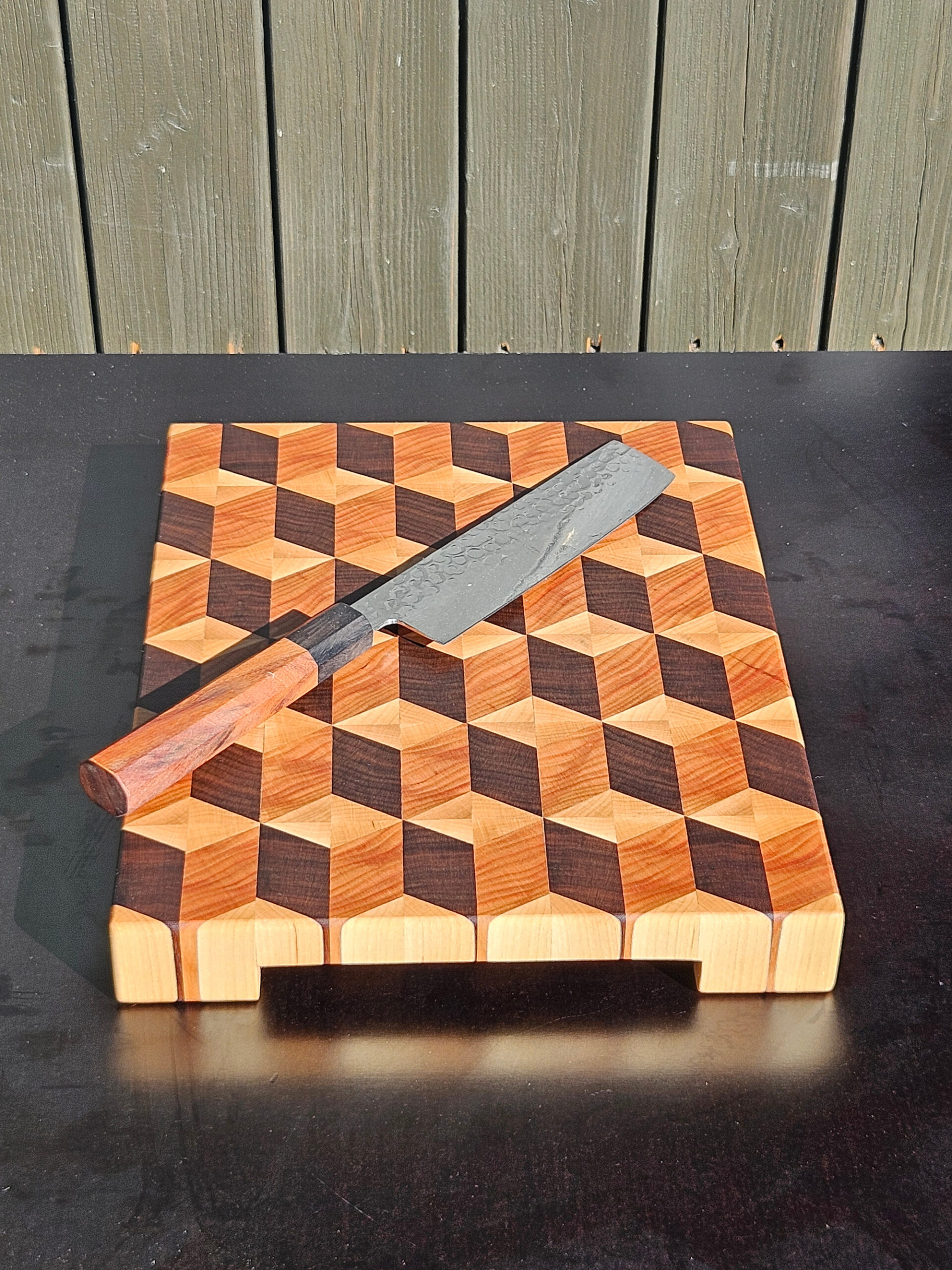 3d cube end grain cutting board | walnut, cherry & maple | keeduchwoodworking 3d cube end grain cutting board | walnut, cherry & maple | keeduchwoodworking